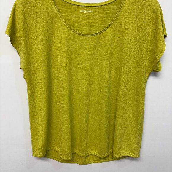 Eileen Fisher Cap Sleeve Tee T-Shirt Top Size Large D042 -18 - Picture 7 of 11
